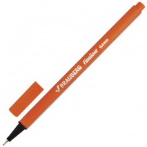 Ручка капиллярная (линер) BRAUBERG &quot;Aero&quot;, ОРАНЖЕВАЯ, трехгранная, металлический наконечник, линия п