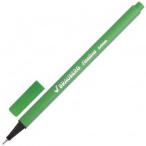 Ручка капиллярная (линер) BRAUBERG &quot;Aero&quot;, СВЕТЛО-ЗЕЛЕНАЯ, трехгранная, металлический наконечник, ли