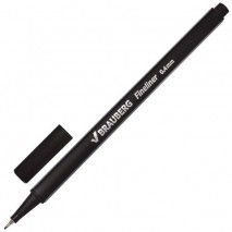 Ручка капиллярная (линер) BRAUBERG &quot;Aero&quot;, ЧЕРНАЯ, трехгранная, металлический наконечник, линия пись