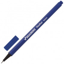 Ручка капиллярная (линер) BRAUBERG &quot;Aero&quot;, СИНЯЯ, трехгранная, металлический наконечник, линия письм