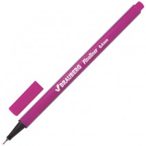 Ручка капиллярная (линер) BRAUBERG &quot;Aero&quot;, РОЗОВАЯ, трехгранная, металлический наконечник, линия пис