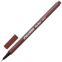 Ручка капиллярная (линер) BRAUBERG &quot;Aero&quot;, КОРИЧНЕВАЯ, трехгранная, металлический наконечник, линия