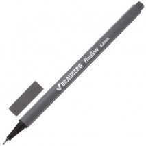 Ручка капиллярная (линер) BRAUBERG &quot;Aero&quot;, СЕРАЯ, трехгранная, металлический наконечник, линия письм