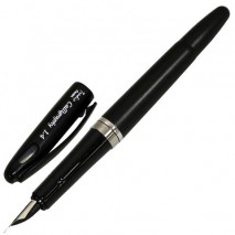 Ручка перьевая PENTEL (Япония) &quot;Tradio Calligraphy&quot;, корпус черный, линия письма 1,4 мм, черная, TRC