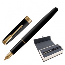 Ручка перьевая PARKER &quot;Sonnet Core Matt Black GT&quot;, корпус черный матовый лак, позолоченные детали, ч