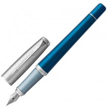 Ручка перьевая PARKER &quot;Urban Premium Dark Blue CT&quot;, корпус темно-синий, хромированные детали, синяя,