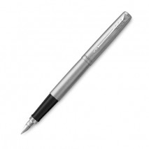 Ручка перьевая PARKER &quot;Jotter Stainless Steel CT&quot;, корпус серебристый, хромированные детали, синяя,