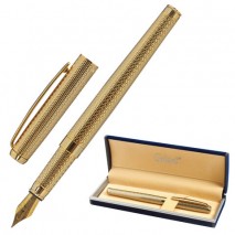 Ручка подарочная перьевая GALANT &quot;VERSUS&quot;, корпус золотистый, детали золотистые, узел 0,8 мм, синяя,