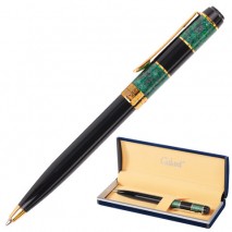 Ручка подарочная шариковая GALANT &quot;Granit Green&quot;, корпус черный с темно-зеленым, золотистые детали,