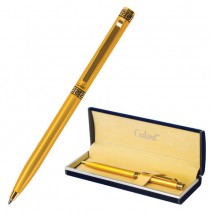 Ручка подарочная шариковая GALANT &quot;Ingrid&quot;, тонкий корпус, золотистый, золотистые детали, пишущий уз