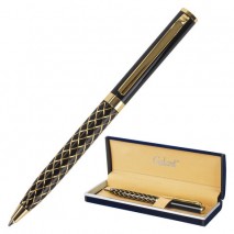 Ручка подарочная шариковая GALANT &quot;Klondike&quot;, корпус черный с золотистым, золотистые детали, пишущий