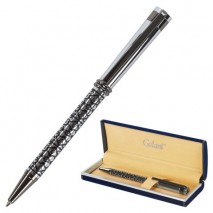 Ручка подарочная шариковая GALANT &quot;Locarno&quot;, корпус серебристый с черным, хромированные детали, пишу