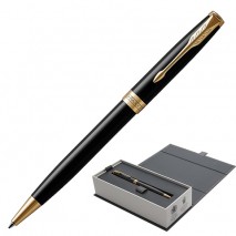 Ручка шариковая PARKER &quot;Sonnet Core Lacquer Black GT&quot;, корпус черный глянцевый лак, позолоченные дет