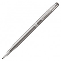 Ручка шариковая PARKER &quot;Sonnet Core Stainless Steel CT Slim&quot;, тонкая, корпус серебристый, палладиевы