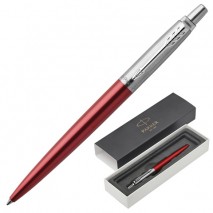Ручка шариковая PARKER &quot;Jotter Core Kensington Red CT&quot;, корпус красный, хромированные детали, синяя,