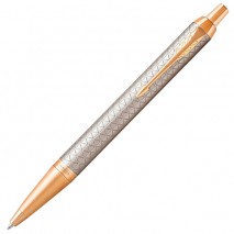 Ручка шариковая PARKER &quot;IM Premium Warm Silver GT&quot;, корпус серебристый матовый с гравировкой, позоло