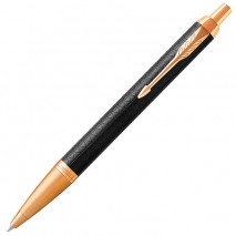 Ручка шариковая PARKER &quot;IM Premium Black GT&quot;, корпус черный матовый с гравировкой, позолоченные дета