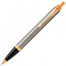 Ручка шариковая PARKER &quot;IM Core Brushed Metal GT&quot;, корпус серебристый матовый лак, позолоченные дета