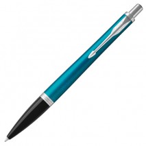 Ручка шариковая PARKER &quot;Urban Core Vibrant Blue CT&quot;, корпус изумрудный глянцевый лак, хромированные