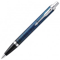 Ручка шариковая PARKER &quot;IM Blue Origin CT&quot;, корпус черный матовый, хромированные детали, синяя, 2073