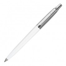 Ручка шариковая PARKER &quot;Jotter Plastic CT&quot;, корпус белый, детали из нержавеющей стали, синяя, R00329
