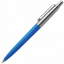 Ручка шариковая PARKER &quot;Jotter Plastic CT&quot;, корпус синий, детали из нержавеющей стали, блистер, синя