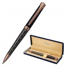 Ручка подарочная шариковая GALANT &quot;COLLAGE&quot;, корпус черный/металлический, детали розовое золото, узе
