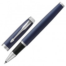 Ручка-роллер PARKER &quot;IM Core Matte Blue CT&quot;, корпус темно-синий лак, хромированные детали, черная, 1