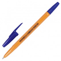 Ручка шариковая CORVINA (Италия) &quot;51 Vintage&quot;, СИНЯЯ, корпус оранжевый, узел 1 мм, линия письма 0,7