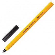 Ручка шариковая SCHNEIDER (Германия) &quot;Tops 505 F&quot;, ЧЕРНАЯ, корпус желтый, узел 0,8 мм, линия письма