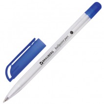 Ручка шариковая масляная BRAUBERG &quot;Olive Pen&quot;, СИНЯЯ, корпус прозрачный, 0,7 мм, линия 0,35 мм, 1414