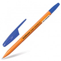Ручка шариковая ERICH KRAUSE &quot;R-301 Orange&quot;, СИНЯЯ, корпус оранжевый, узел 0,7 мм, линия письма 0,35