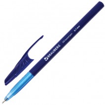 Ручка шариковая масляная BRAUBERG &quot;Oil Base&quot;, СИНЯЯ, корпус синий, узел 0,7 мм, линия письма 0,35 мм