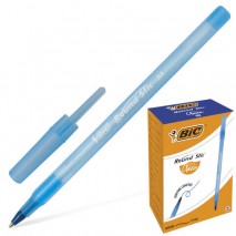 Ручка шариковая BIC &quot;Round Stic&quot;, СИНЯЯ, корпус голубой, узел 1 мм, линия письма 0,32 мм, 921403