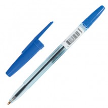 Ручка шариковая масляная СТАММ &quot;Офис&quot;, СИНЯЯ, корпус тонированный синий, узел 1 мм, линия письма 0,7