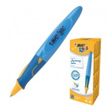 Ручка шариковая с грипом BIC &quot;Kids Twist&quot;, СИНЯЯ, для детей, корпус голубой, узел 1 мм, линия письма
