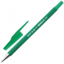 Ручка шариковая STAFF &quot;EVERYDAY&quot;, ЗЕЛЕНАЯ, корпус прорезиненный зеленый, узел 0,7 мм, линия письма 0