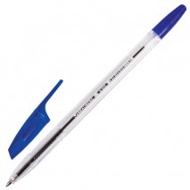 Ручка шариковая BRAUBERG &quot;X-333&quot;, СИНЯЯ, корпус прозрачный, узел 0,7 мм, линия письма 0,35 мм, 14240