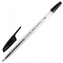 Ручка шариковая BRAUBERG &quot;X-333&quot;, ЧЕРНАЯ, корпус прозрачный, узел 0,7 мм, линия письма 0,35 мм, 1424