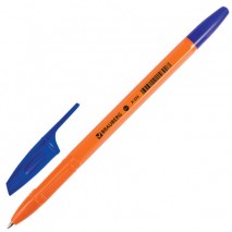 Ручка шариковая BRAUBERG &quot;X-333 Orange&quot;, СИНЯЯ, корпус оранжевый, узел 0,7 мм, линия письма 0,35 мм,