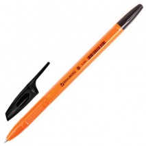Ручка шариковая BRAUBERG &quot;X-333 Orange&quot;, ЧЕРНАЯ, корпус оранжевый, узел 0,7 мм, линия письма 0,35 мм
