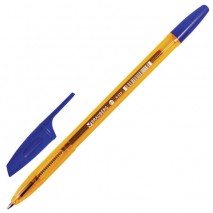 Ручка шариковая BRAUBERG &quot;X-333&quot; AMBER, СИНЯЯ, корпус тонированный оранжевый, узел 0,7 мм, линия пис