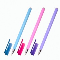Ручка шариковая масляная BRAUBERG &quot;FRUITY Pastel&quot;, СИНЯЯ, soft-touch, узел 0,7 мм, линия письма 0,35