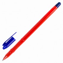 Ручка шариковая масляная STAFF &quot;Flame&quot;, СИНЯЯ, корпус оранжевый, узел 1 мм, линия письма 0,7 мм, 143