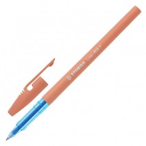 Ручка шариковая STABILO &quot;Liner Pastel&quot;, СИНЯЯ, корпус персиковый, узел 0,7 мм, линия письма 0,3 мм,