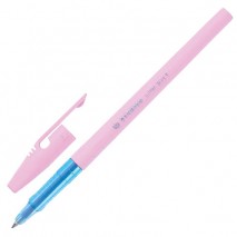 Ручка шариковая STABILO &quot;Liner Pastel&quot;, СИНЯЯ, корпус розовый, узел 0,7 мм, линия письма 0,3 мм, 808