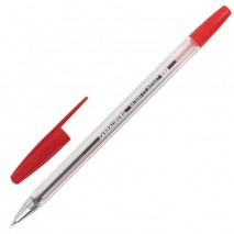 Ручка шариковая BRAUBERG &quot;M-500 CLASSIC&quot;, КРАСНАЯ, корпус прозрачный, узел 0,7 мм, линия письма 0,35