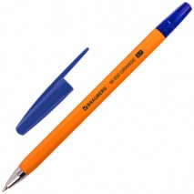 Ручка шариковая BRAUBERG &quot;M-500 ORANGE&quot;, СИНЯЯ, корпус оранжевый, узел 0,7 мм, линия письма 0,35 мм,