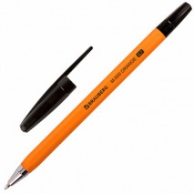 Ручка шариковая BRAUBERG &quot;M-500 ORANGE&quot;, ЧЕРНАЯ, корпус оранжевый, узел 0,7 мм, линия письма 0,35 мм