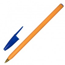 Ручка шариковая STAFF &quot;Basic Orange BP-01&quot;, письмо 750 метров, СИНЯЯ, длина корпуса 14 см, узел 1 мм
